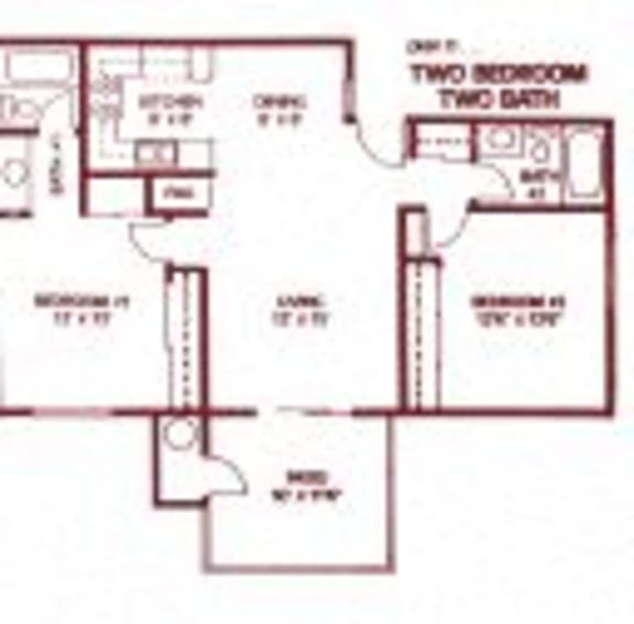 2 & 3 Bedroom Apartments in Chino, CA Park West Apartments Floor Plans